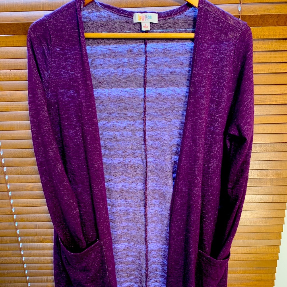 LuLaRoe long-sleeve cardigan sweater with pockets